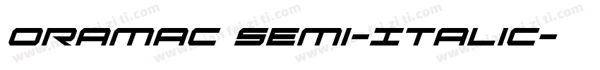 Oramac Semi-Italic字体转换